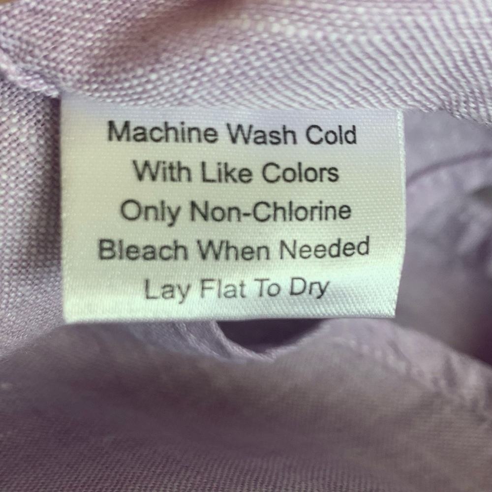 Jos.A.Bank Reserve Men’s 100% Linen Purple  Long Sleeve Shirt Size Medium - Picture 5 of 5